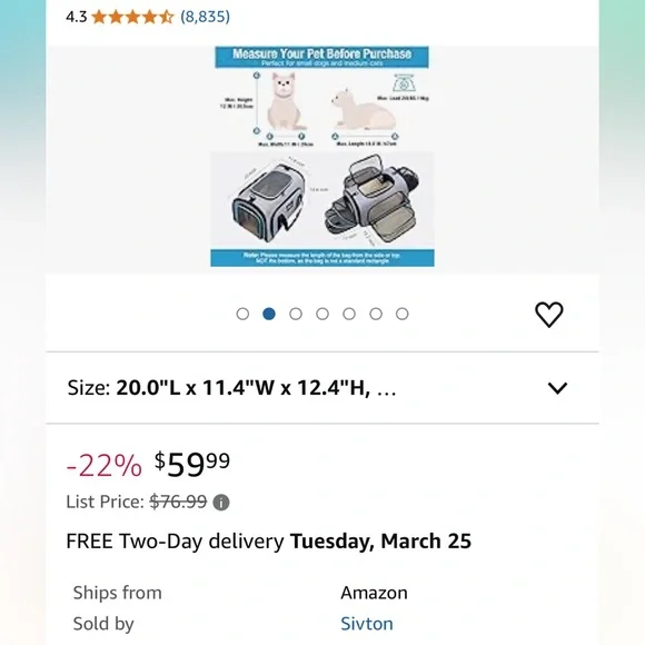 Siivton Large Pet Carrier - Picture 9 of 9
